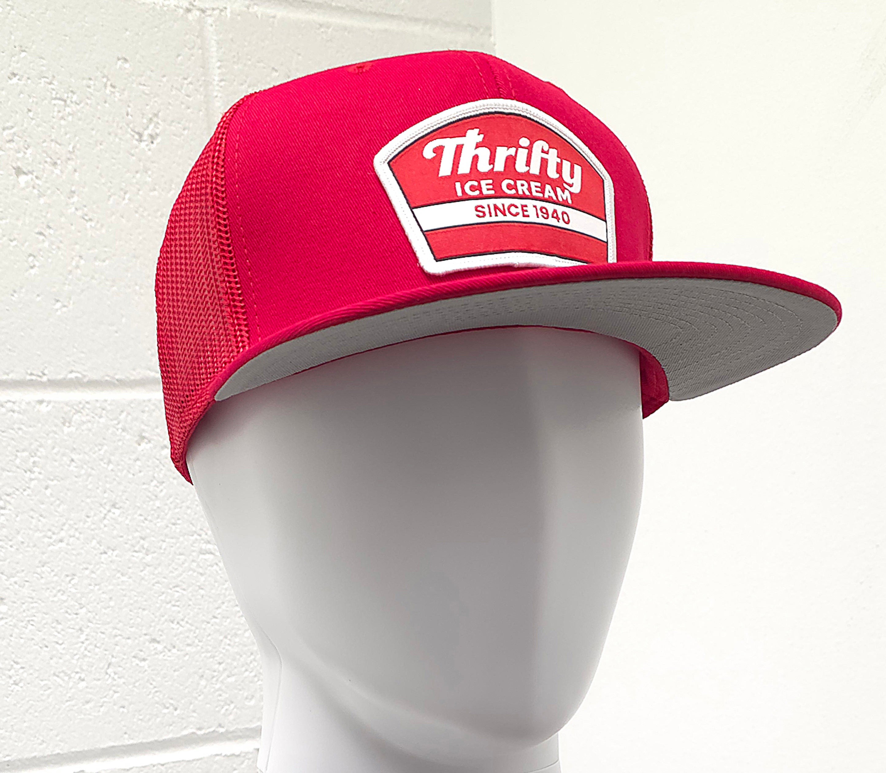 Thrifty Red Logo Patch Snapback Hat
