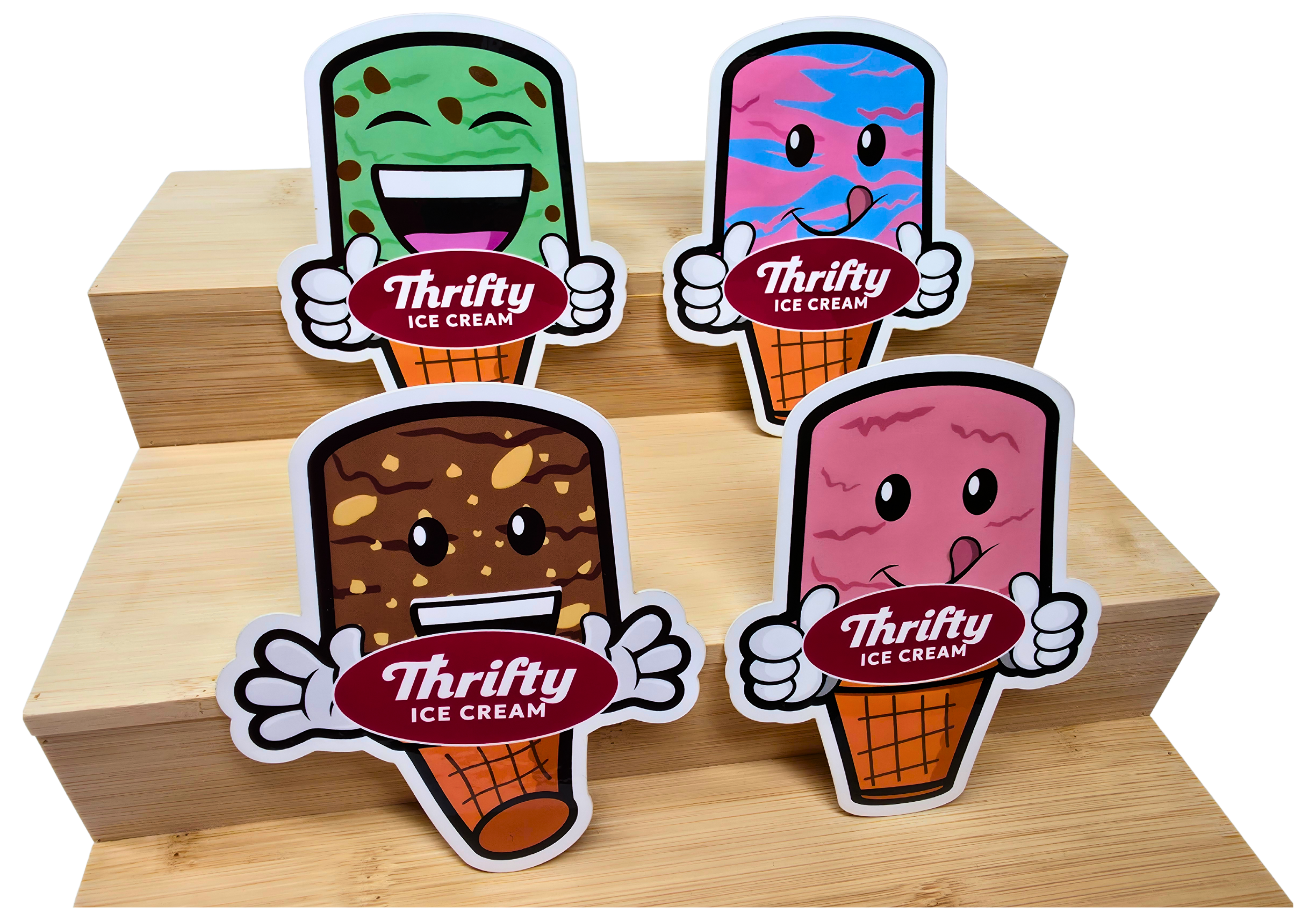 Thrifty Cone Boy Stickers