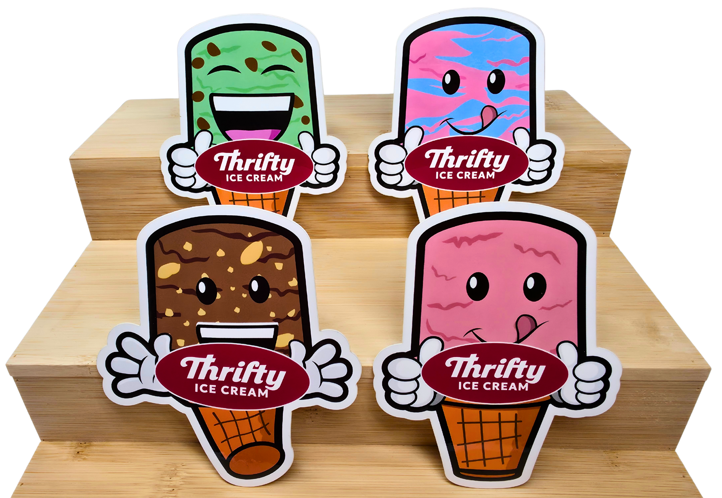 Thrifty Cone Boy Stickers