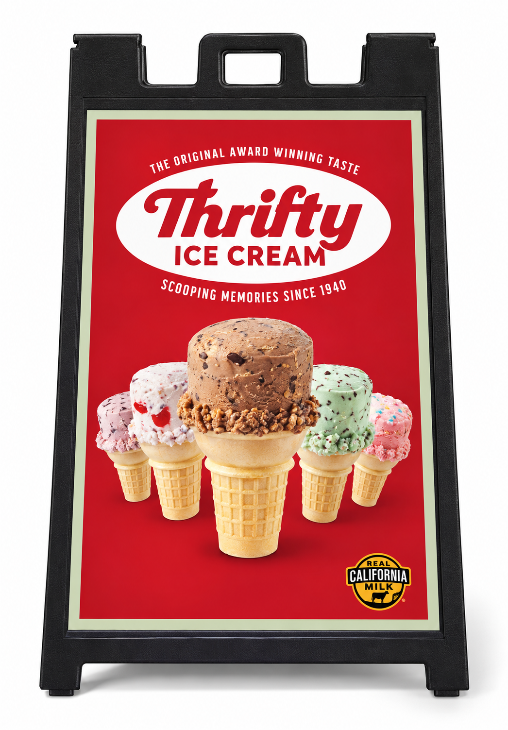 Thrifty A-Frame Sign + Foam Poster