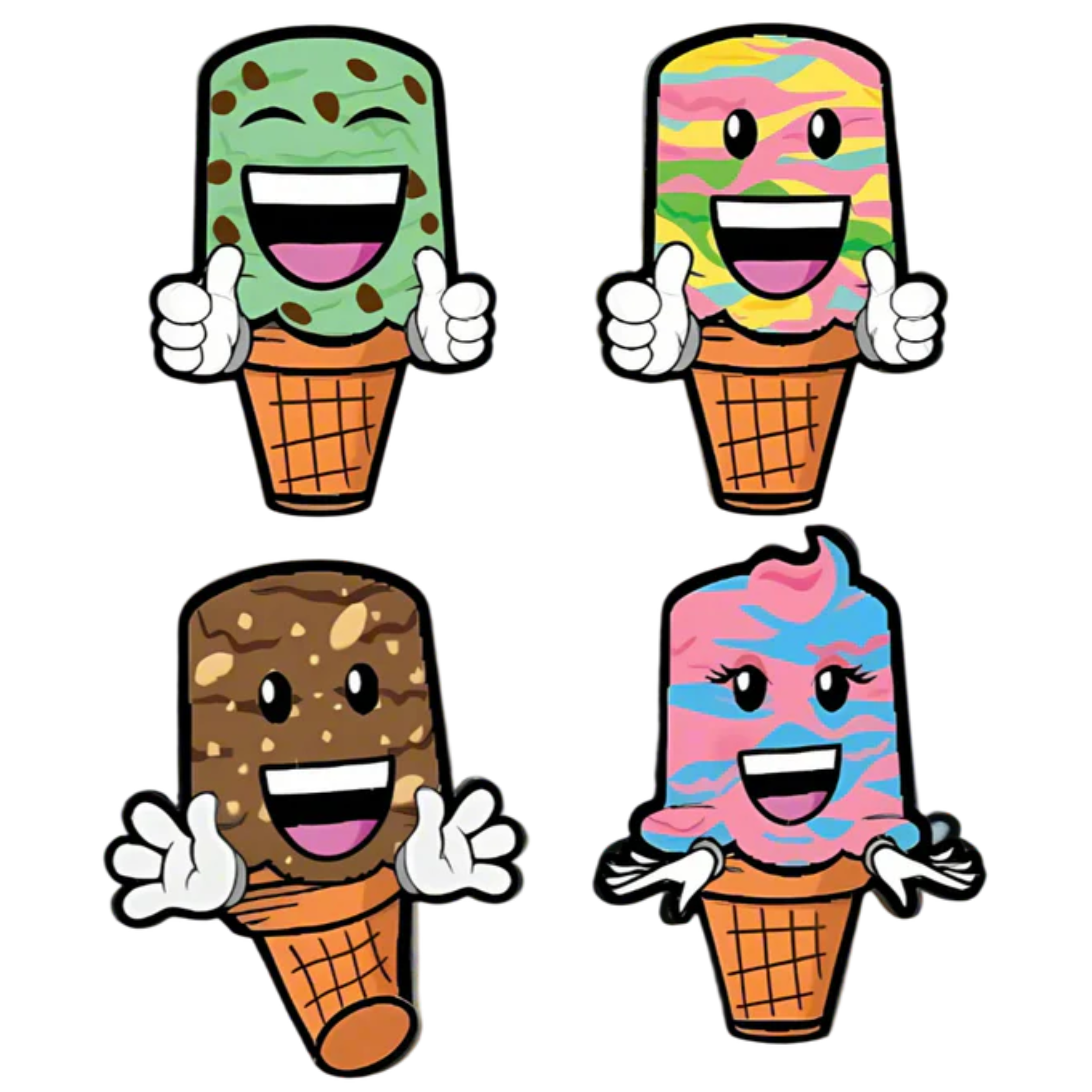Thrifty Ice Cream Magnet Set – “Cone Boy Collection” (4-piece)