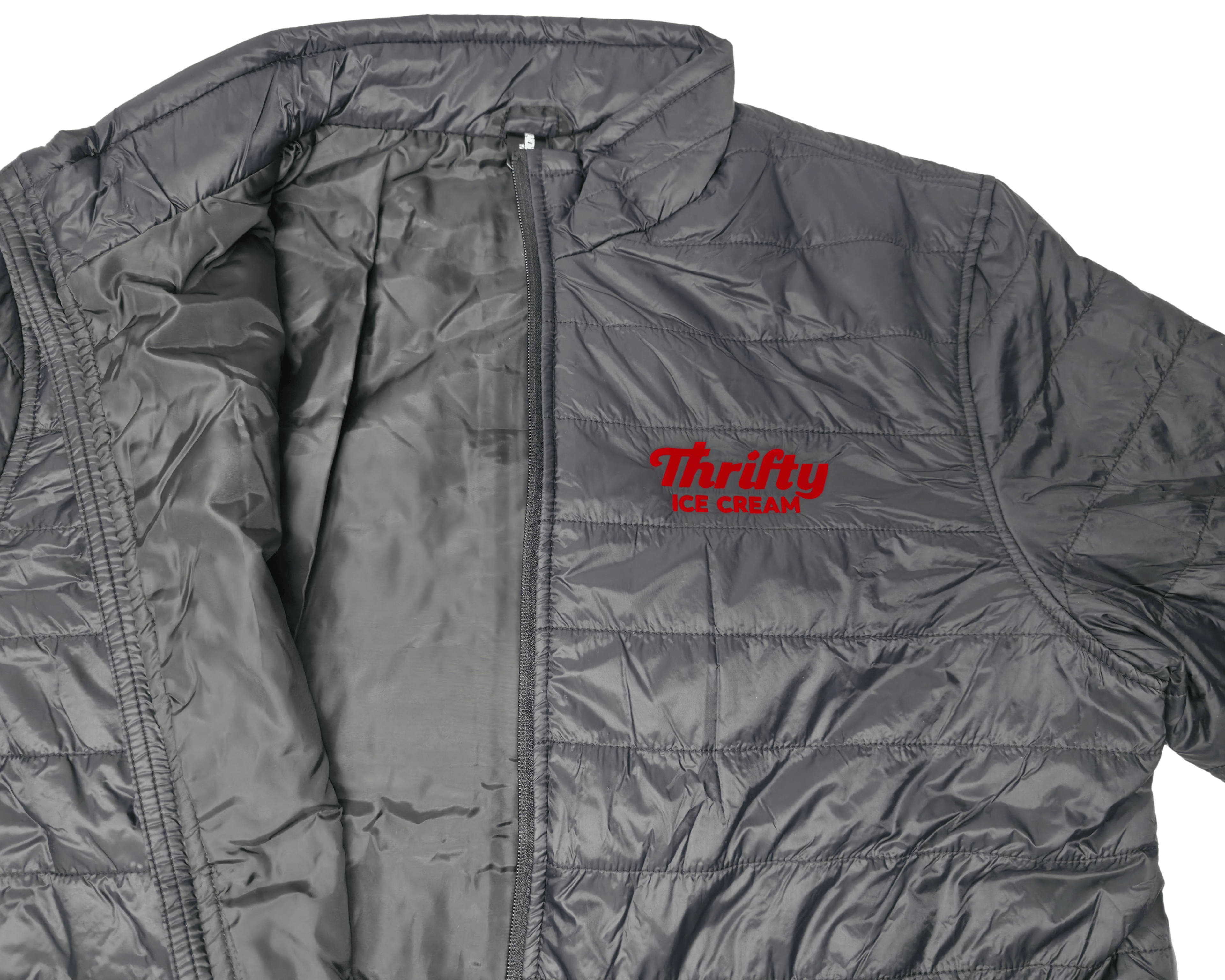 Thrifty Ice Cream Puffed Jacket - Black