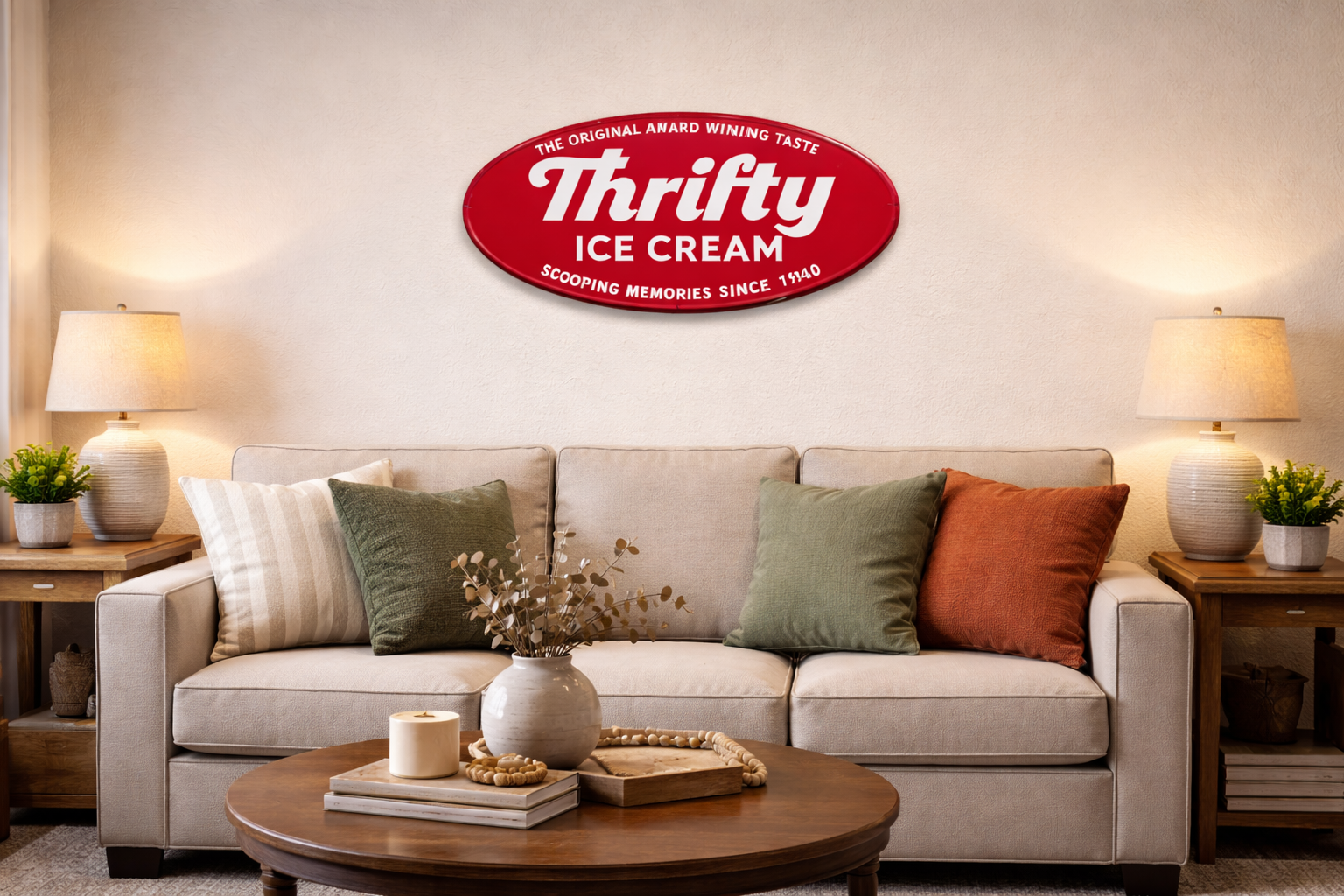 Thrifty Ice Cream Logo Aluminum Sign