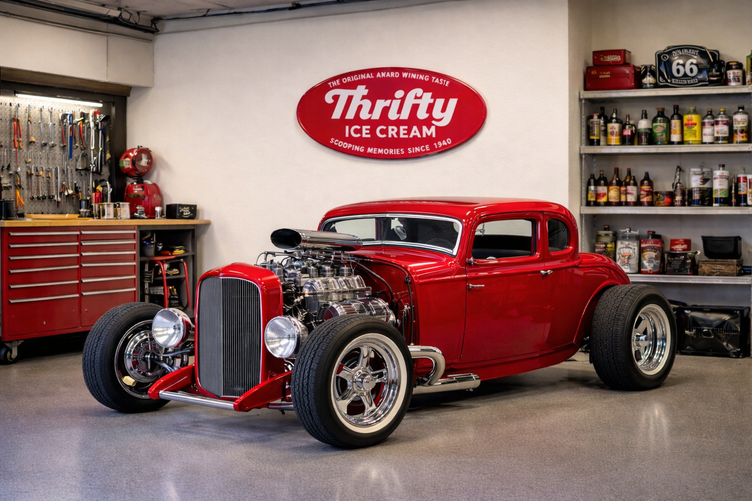 Thrifty Ice Cream Logo Aluminum Sign