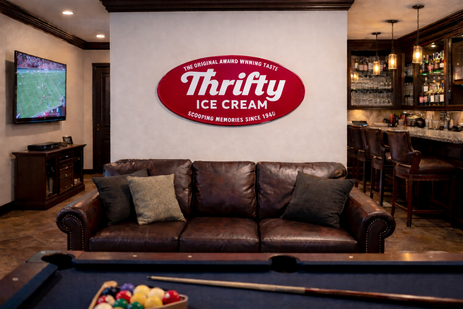 Thrifty Ice Cream Logo Aluminum Sign