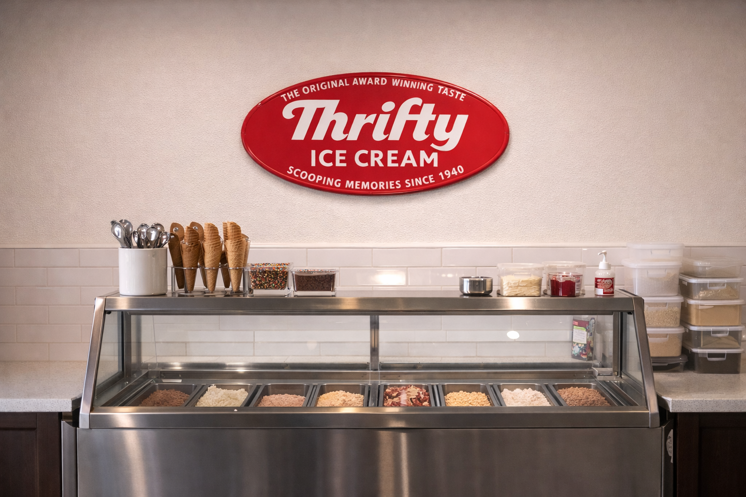 Thrifty Ice Cream Logo Aluminum Sign
