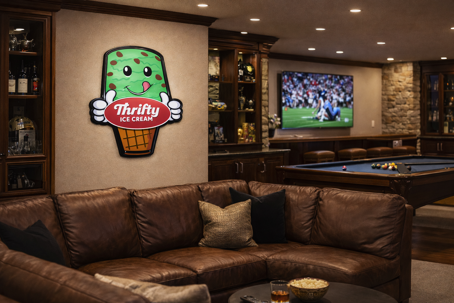 Mint Cone Boy Aluminum Sign