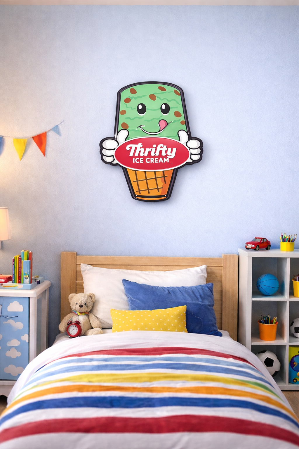 Mint Cone Boy Aluminum Sign