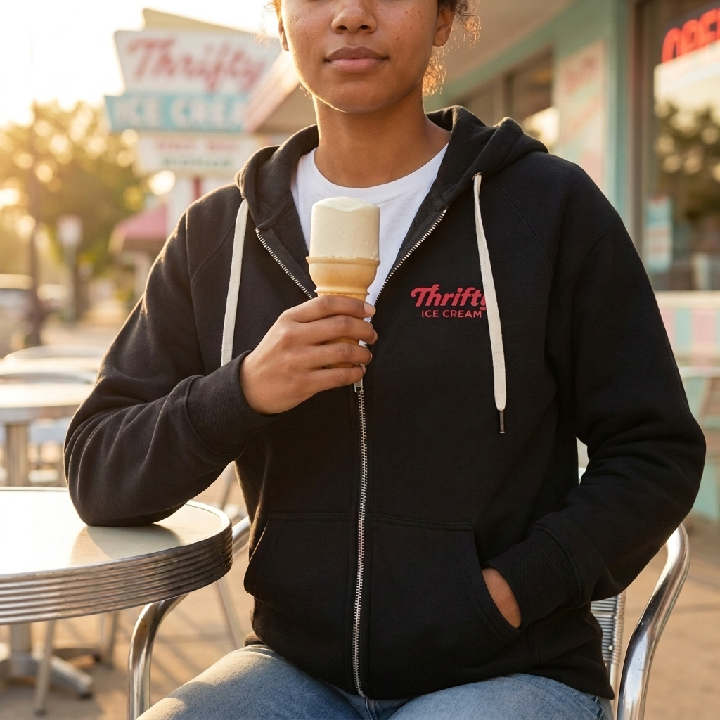 Thrifty Zip Up Hoodie