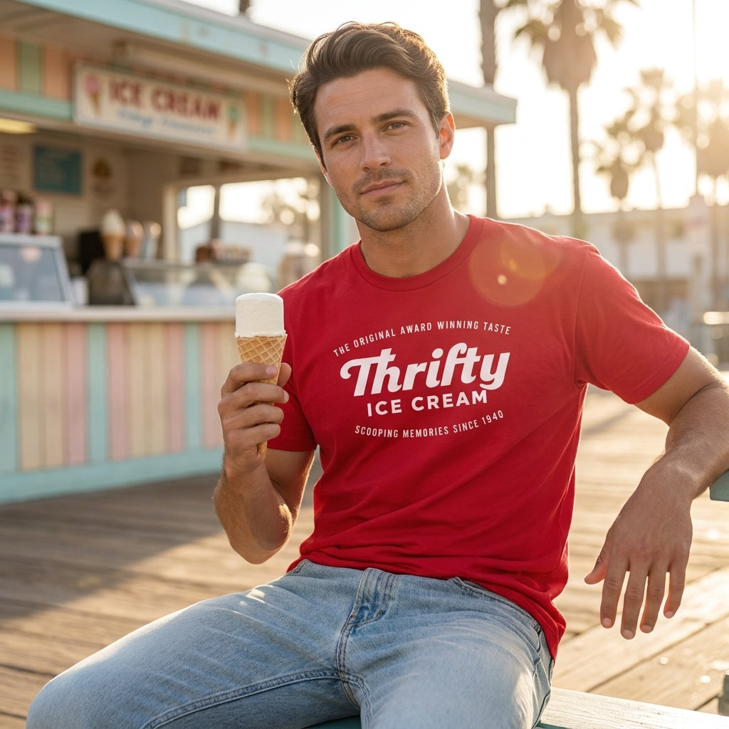 Thrifty Red Logo Tee