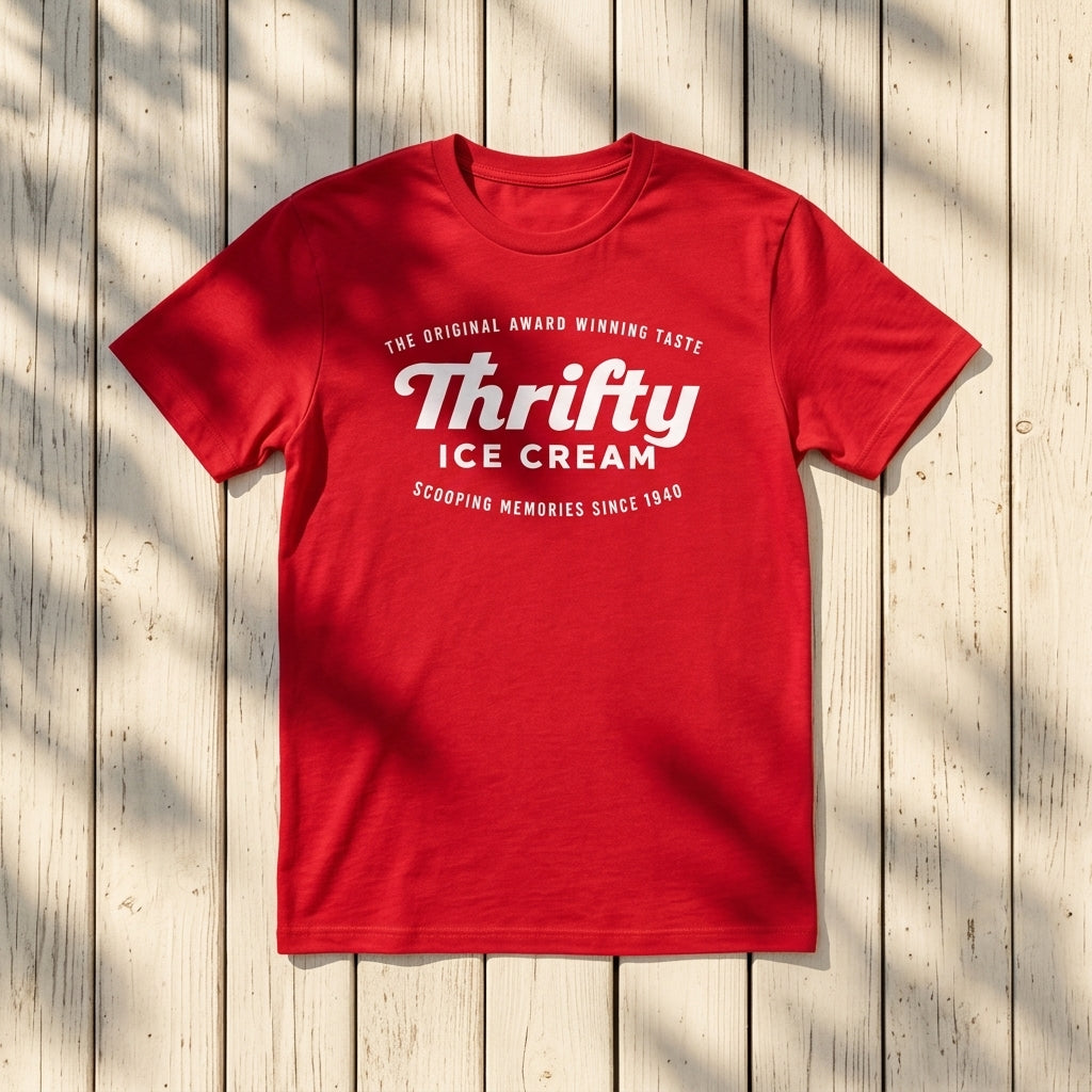 Thrifty Red Logo Tee