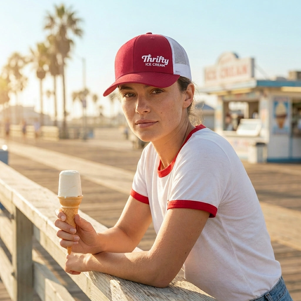 Thrifty Ice Cream Red & White Snapback