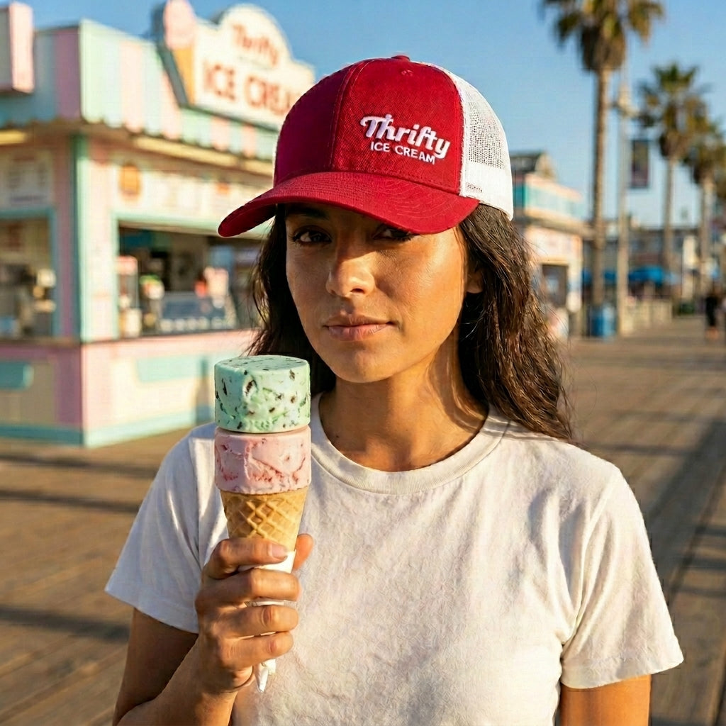 Thrifty Ice Cream Red & White Snapback